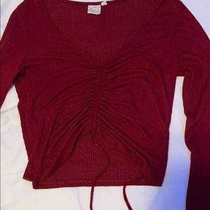 COPY - Ruffled Marron Long sleeve shirt